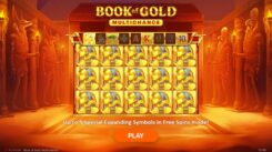 Book of Gold Multichance slot game first screen